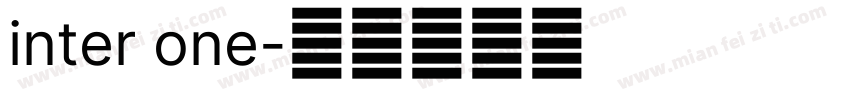 inter one字体转换